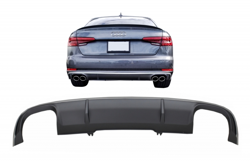 Achterbumper Diffusor Audi A4 B9 2015-2019 S4 Look