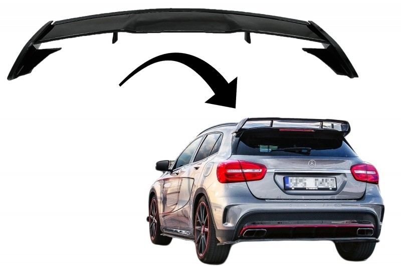 DakSpoiler Mercedes GLA X156 2014-2019 GLA45 look Piano Black