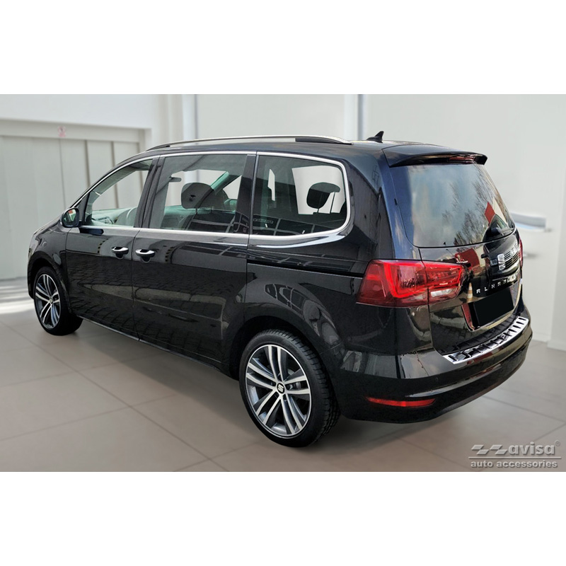 RVS Achterbumperprotector  Volkswagen Sharan II & Seat Alhambra II 2010- 'STRONG EDITION'