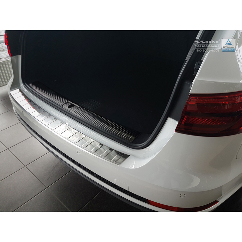 RVS Achterbumperprotector  Audi A4 B9 Avant 2015-2019 & Facelift 2019- 'Ribs' (incl. S4 Avant)