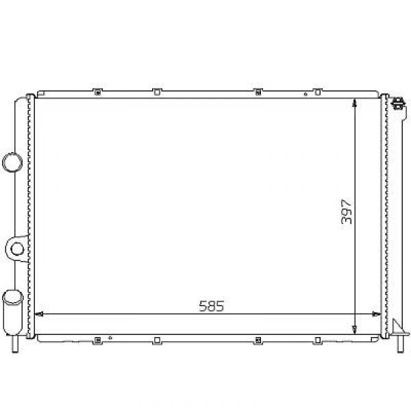 Radiator MEGANE/SCENIC 96-99 585x397 1.9D/TD/ TDI +AC
