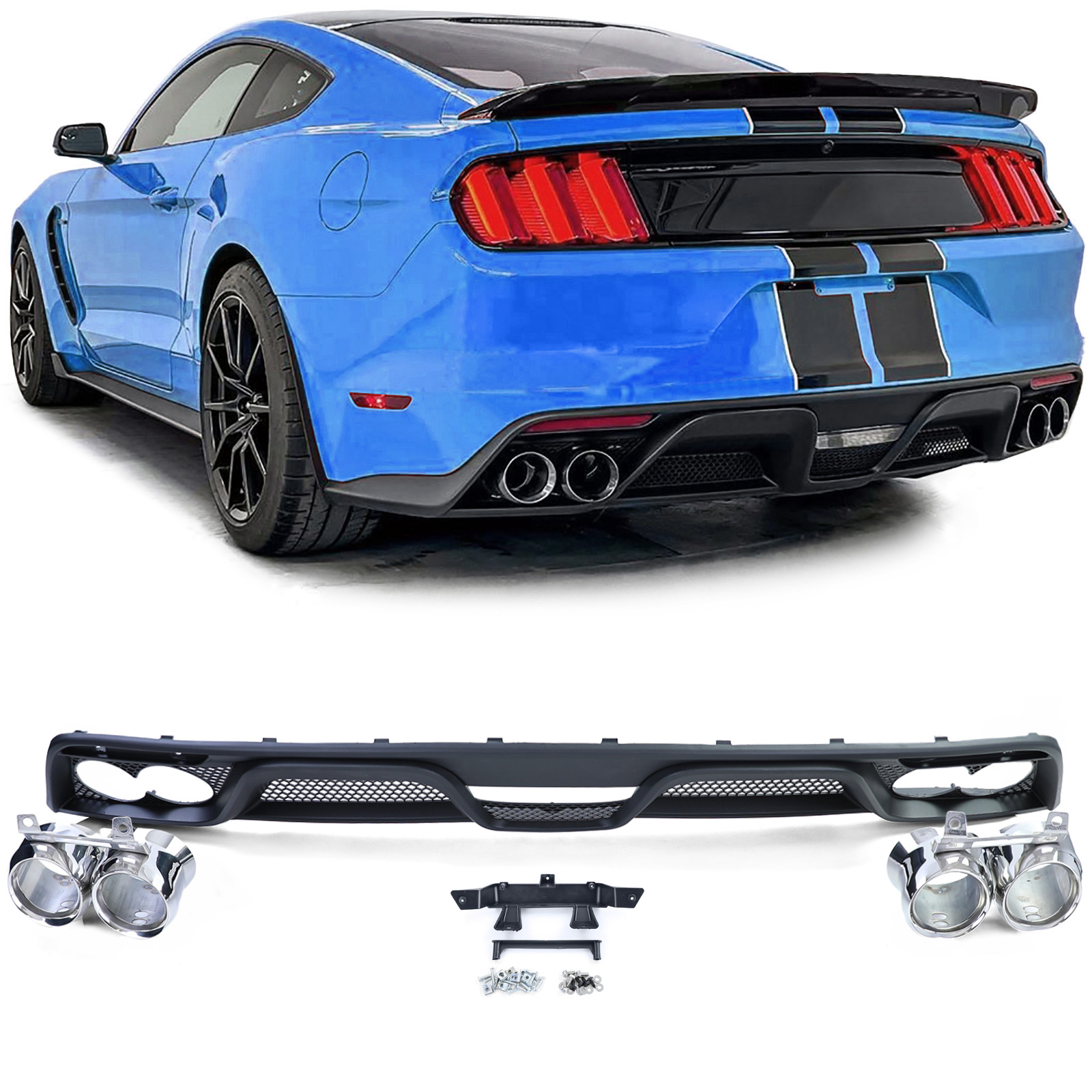 Diffuser Ford Mustang 14-17 GT350 Shelby Look