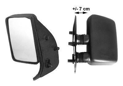 spiegel, rechthoekig, korte arm, (7 cm), rechts Citroen Jumper,