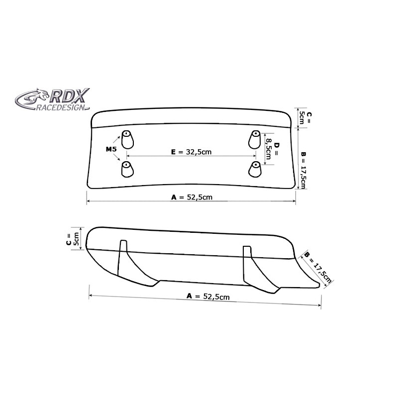 Achterskirt 'Diffusor U-Diff'  Subaru Impreza 3 (GD) WRX 2005-2007 (PU)