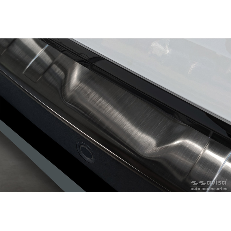 Zwart RVS Achterbumperprotector  Dacia Spring 2020- 'Ribs'