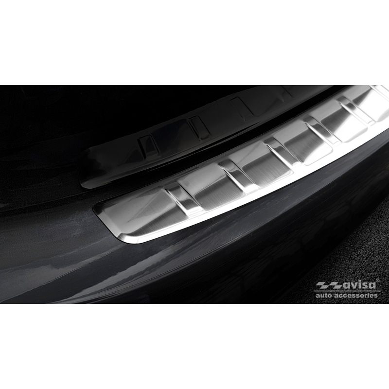 RVS Achterbumperprotector  Mercedes C-Klasse W205 Sedan 2014-2019 & 2019-2021 'Ribs'