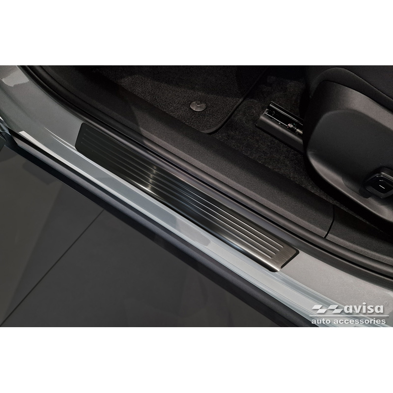 Zwart RVS Instaplijsten  Volvo EX30 2023- - 'Lines' - 4-delig