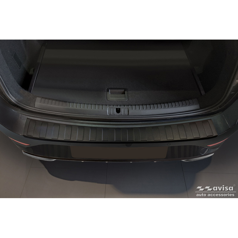 Matzwart RVS Achterbumperprotector  Seat Leon Sportstourer incl. FR / Cupra Leon Sportstourer 2020-2024 & Facelift 2024- 'Ribs'