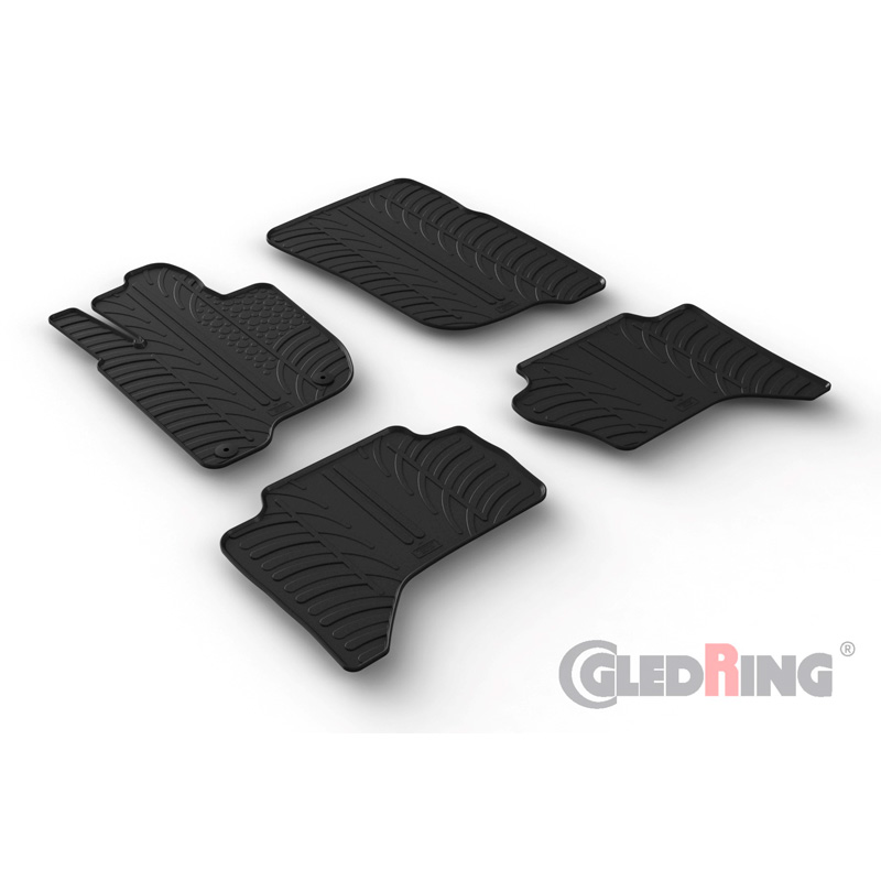 Rubbermatten  Mitsubishi L200 (Triton) 2015-2019 & FL 2019- (T profiel 4-delig + montageclips)