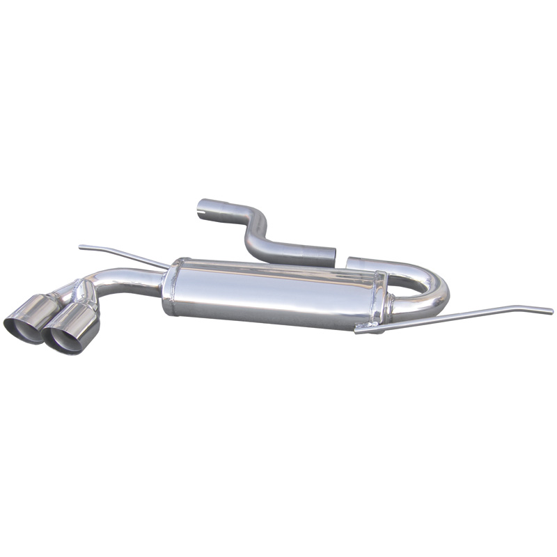 100% RVS Sportuitlaat  Volkswagen Scirocco 1.4 TSi (160pk) 2008- 2x80mm Racing