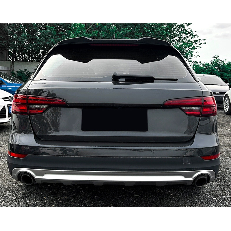Dakspoiler (Spoiler Cap)  Audi A4 (B9) Avant 2015-2024 (ABS Glanzend zwart)