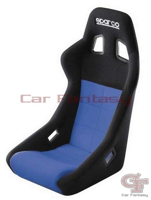 Kuipstoel Sparco "Speed II" Stof zwart/blauw