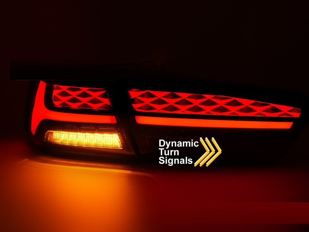 Achterlichten Mitsubishi Lancer 08-17 LED Tube Zwart Dynamisch