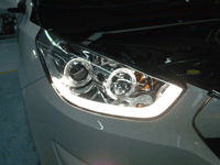 Koplampset Hyundai ix35 2010- Chroom DRL-Look
