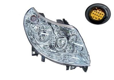 koplamp, H1+H7, elektr verstelb, incl stelmotortje, links Peugeo