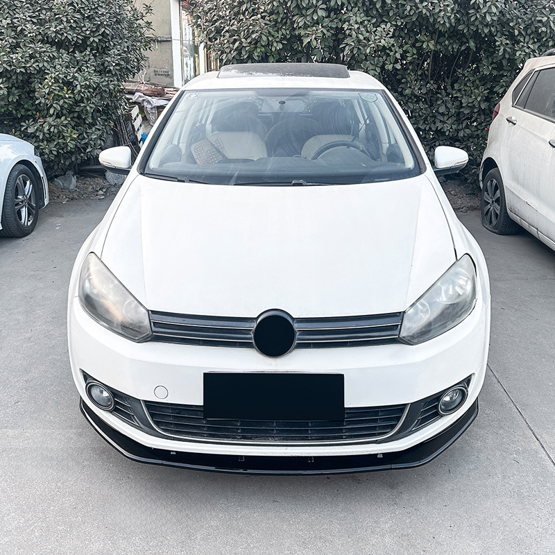 Voorspoilerlip  Volkswagen Golf VI 2008-2012 excl. GTi/R (Glanzend Zwart ABS)