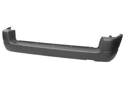 achterbumper, zwart, met chroomlijst Peugeot Partner, 1996-2002