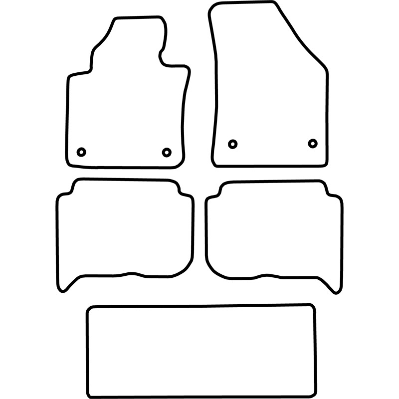 Automatten  Volkswagen Touran 2007-2015 (7-Personen)
