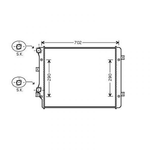 Radiator GOLF V 03-10 650x445x32 ZIE 11.01 +AC