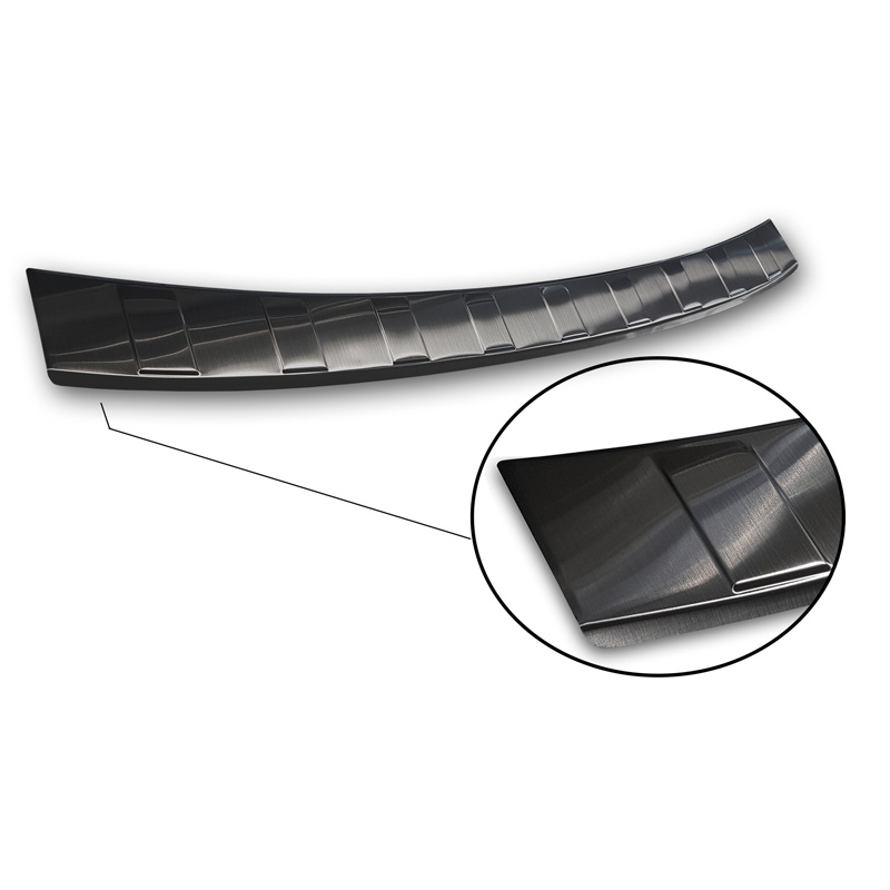 Zwart RVS Achterbumperprotector  Volvo V60 II 2018- incl. Cross Country & R-Design