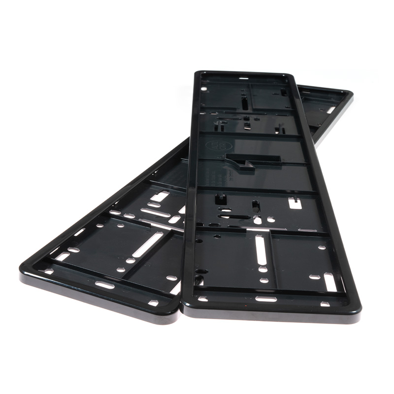 Set Premium Kunststof kentekenplaathouders 52,7x12,3cm - Type Mono - Zwart - 2 stuks