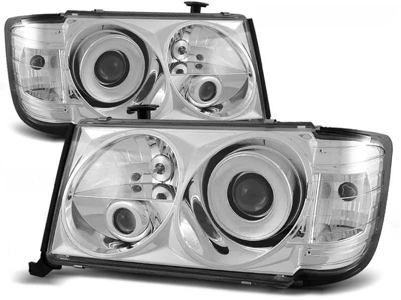 Koplampen Mercedes E-class W124 86-93 chroom