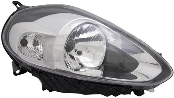Koplamp rechts PUNTO EVO, 09->> Chroom H4/P21W+STELMOTOR TYC