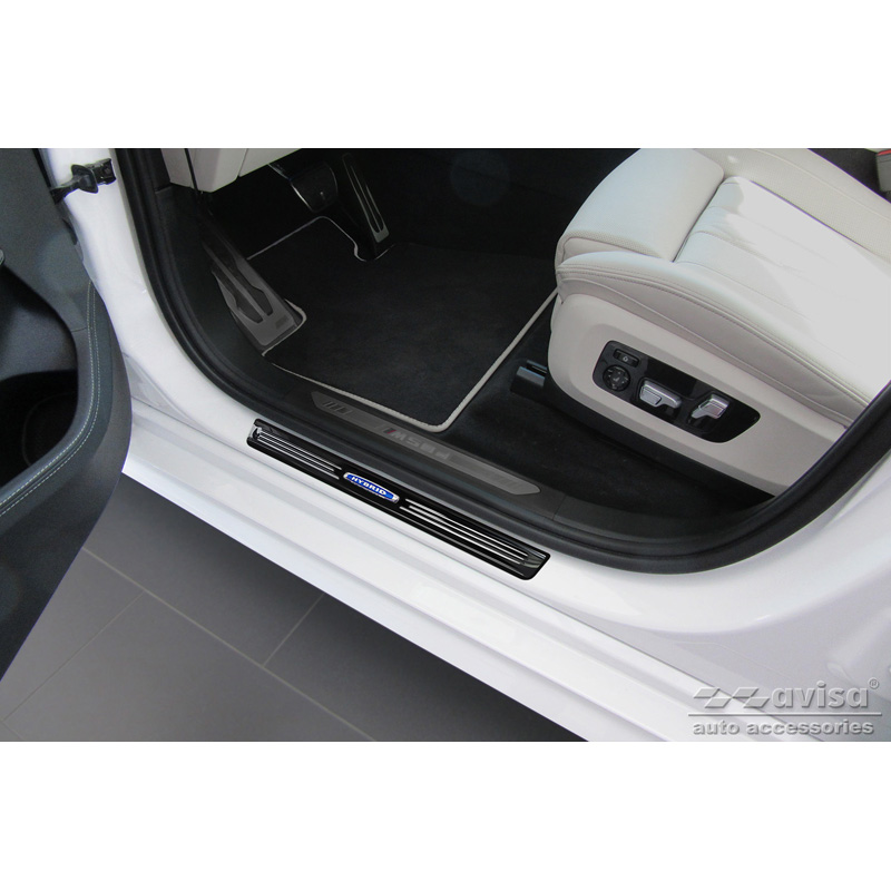 Zwart glanzend RVS Instaplijsten  BMW X7 G07 2019- 'Hybrid' - 4-delig