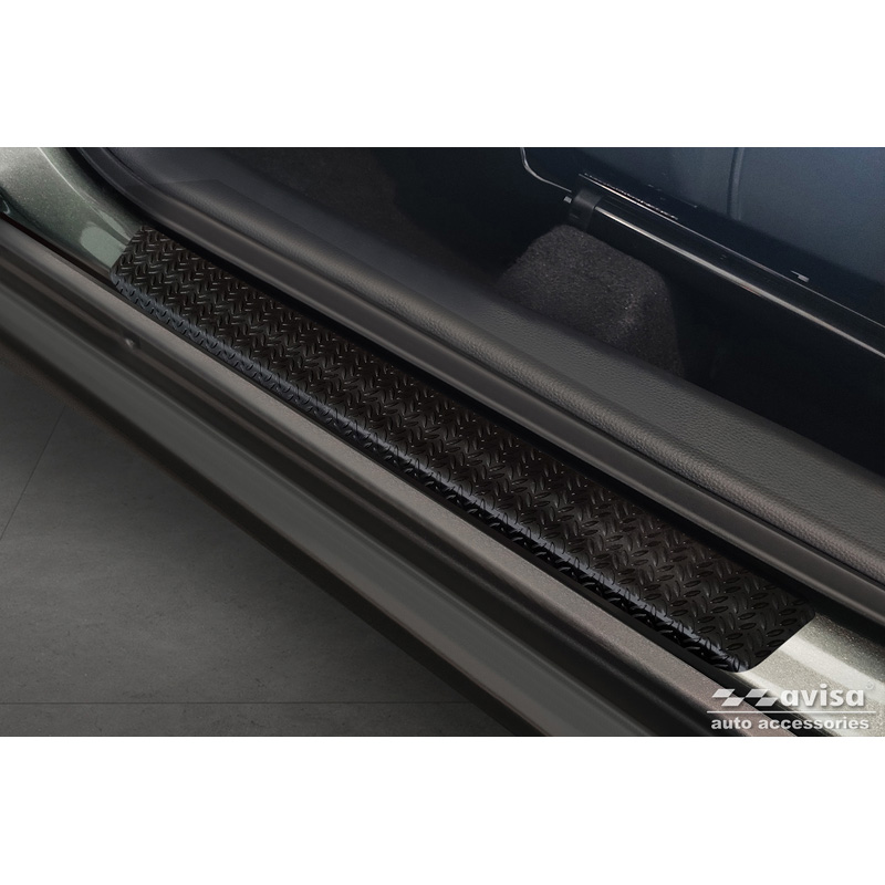 Aluminium Instaplijsten 'Riffled Plate'  Toyota Aygo X 2022- - 4-delig - Zwart