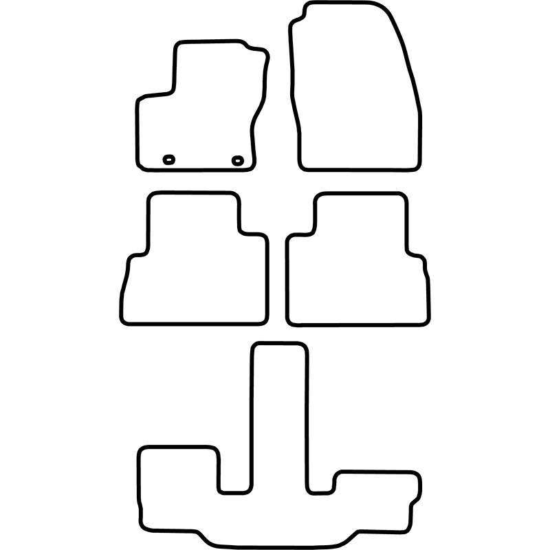 Automatten Velours  Ford Focus Grand C-Max 2011-