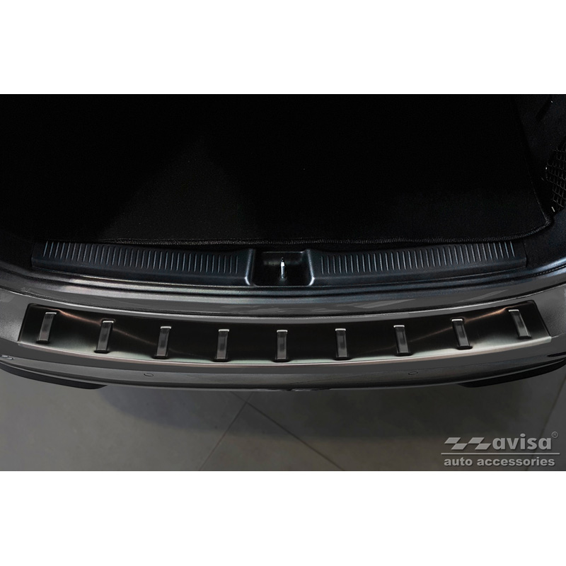 Zwart RVS Achterbumperprotector  Mercedes B-Klasse (W247) 2019- (incl. AMG) 'STRONG EDITION'