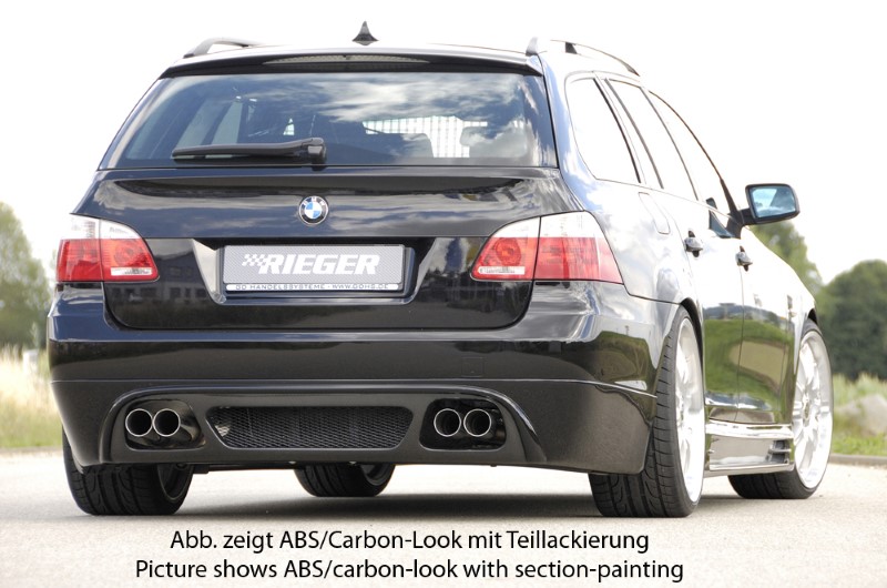 Achterbumper Diffusor BMW E60/E61 Polyester Rieger