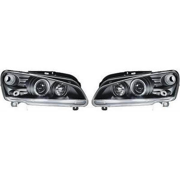 Koplampen Peugeot 106 96->> Angel Eye Zwart