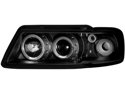 Koplampen Audi A3 8L 96-00 Angel Eyes Zwart
