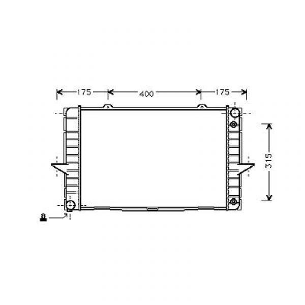 Radiator VOLVO S/V 70/S80 96-98 590x388 2.0/2.3I-20V T5 +/-AC