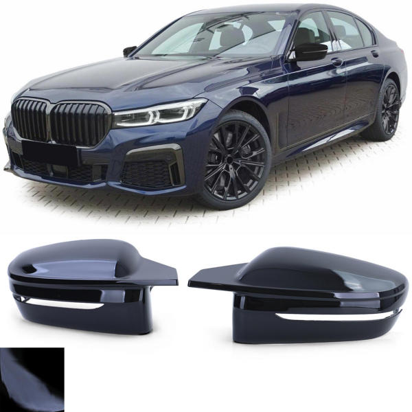 Spiegelkappen BMW G30 G31 G11 G12 G14 G15 G16 Glans Zwart