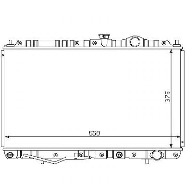 Radiator GALANT 93-96 375x668 1.8I/2.0I/2.0/2.2 GTI