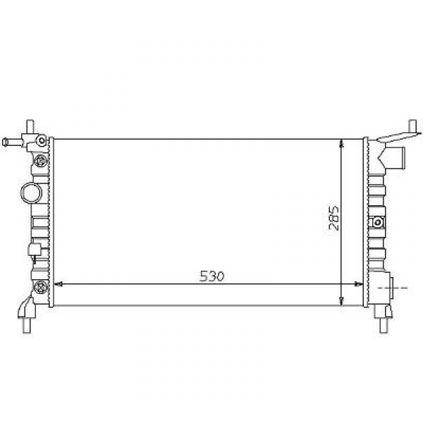 Radiator CORSA B 93-00 530x285 1.4 -AC