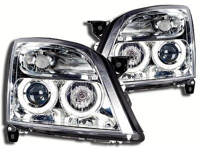 Koplampen Opel Vectra C 02-03 Angel Eyes chroom