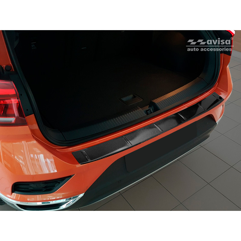 Echt 3D Carbon Achterbumperprotector  Volkswagen T-Roc 2017-2022 & Facelift 2022- incl. Cabrio