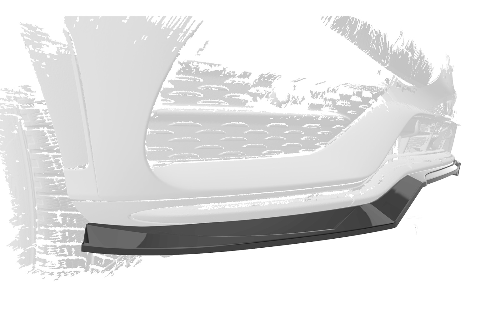 Voorspoiler Mercedes Benz GLC C253 CSR Glans Zwart