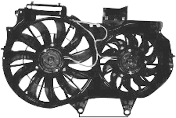 DOPPELRadiator FAN Audi A4 8E 00-04 voor 1017002/3 PASS.VOOR 101