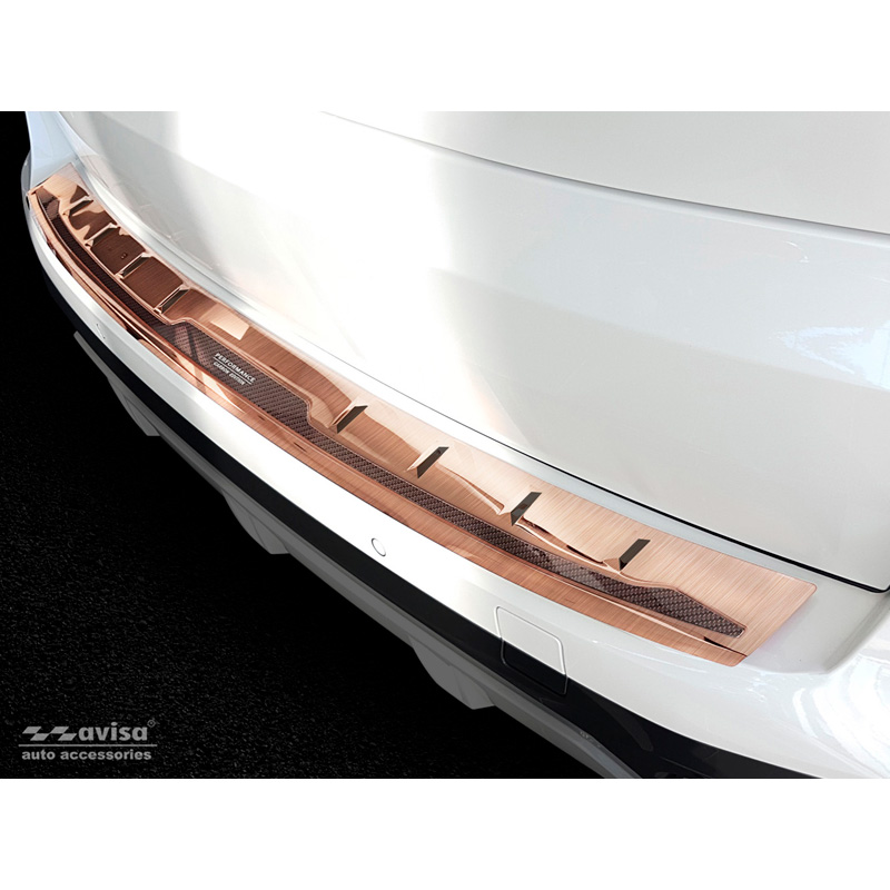 RVS Achterbumperprotector 'Deluxe'  BMW X5 G05 M-Pakket 2018- 'Performance' excl. M-Competition 'Brushed' Koper/Koper Carbon