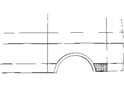 eindplaat, achter achterwiel, rechts VW LT, 1975-1996