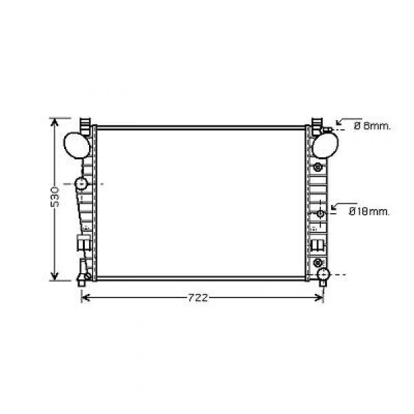 Radiator W220 98-05 640x472x42 S430 +/-AC