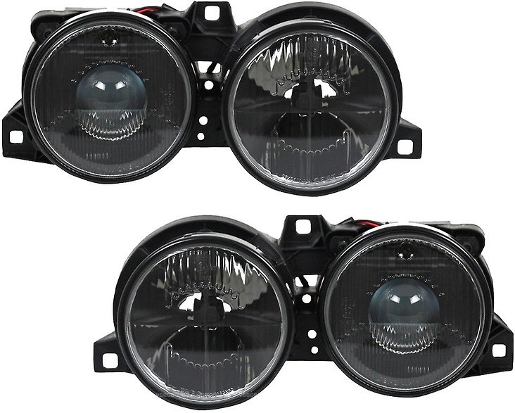 Koplampen passend voor BMW E30 82-94 Zwart Kruis