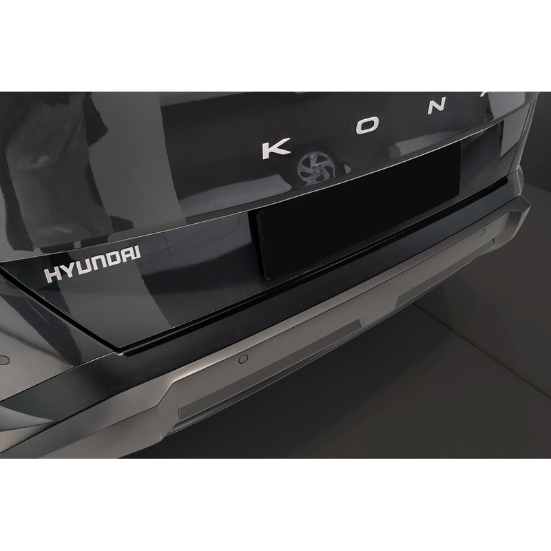Zwart RVS Achterbumperprotector  Hyundai Kona II (SX2) excl. N-Line 2023-