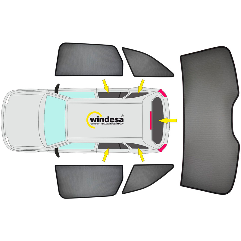 SunClip Zicht- & Zonwering  Mercedes GLC (X253) 2015-2022