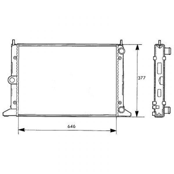 Radiator VW SHARAN 95-00 645x378 2.0/1.9TDI +/-AC