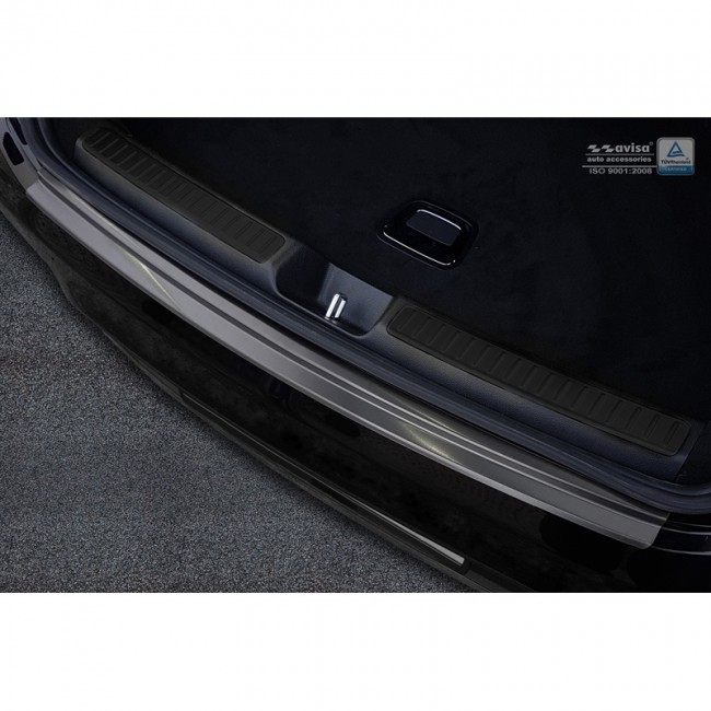 Achterbumperprotector Mercedes GLS Coupe 2016- 'Ribs' Zwart RVS
